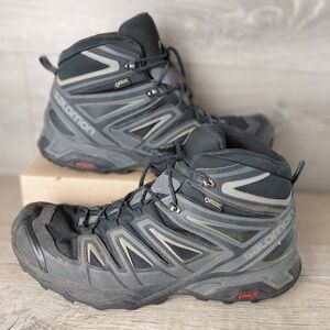 Salomon X Ultra 3 Mid GTX Hiking Boots Mens 12.5 Gray Gore-Tex Waterproof Ortho